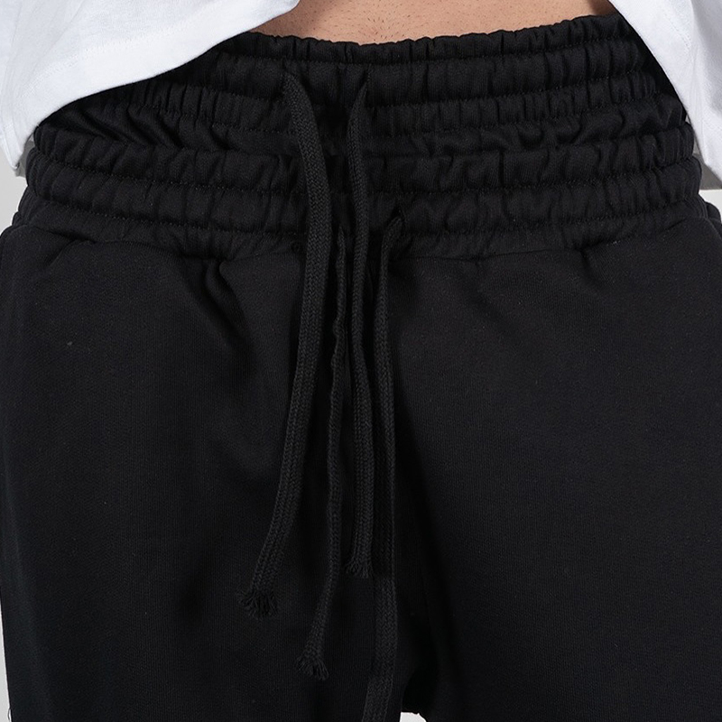 black pants men clothing factory straight leg black pants men oversized drawstring sweatpants